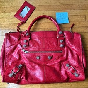 Balenciaga Red Giant Work handbag SOLD